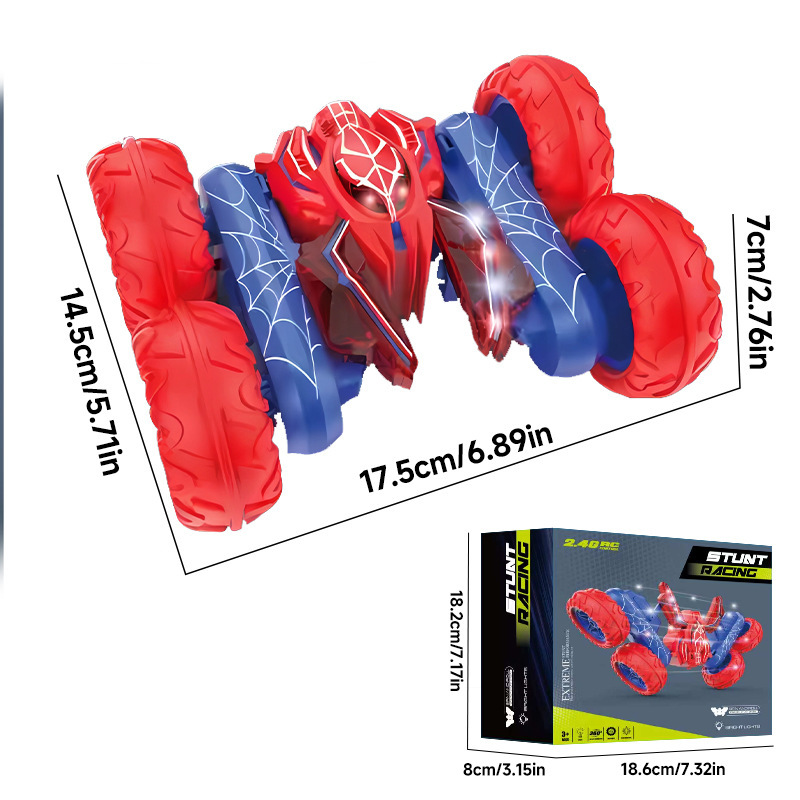 Aliexpress 360 ° vehículo de control remoto rotación de doble cara luces anti-caída vehículo todoterreno 2.4 mariposa vehículo de deformación de cuatro ruedas