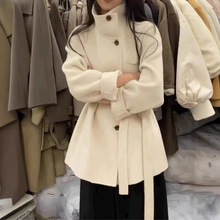 【清仓大甩】小个子高端双面立领羊毛修身塑形显高百搭呢女士大衣