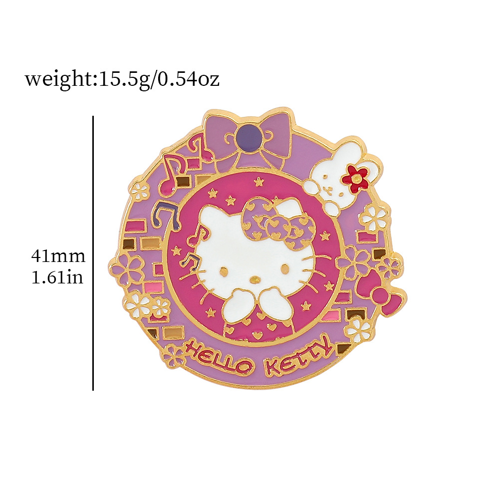 Venta caliente cien Sanrio serie de metal broche de dibujos animados coolomi Yugui perro KT gato todo-fósforo de moda insignia