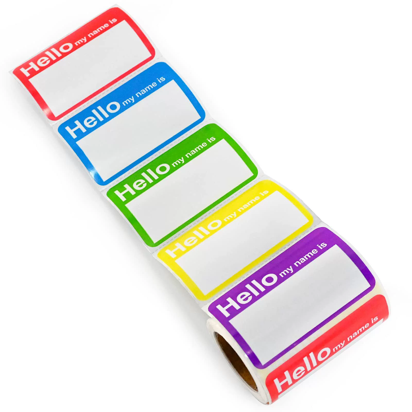 Цвет сплошной цвет Этикетка с именем одежды с перфорированной линией дети Hello My Name IS-200 этикеток