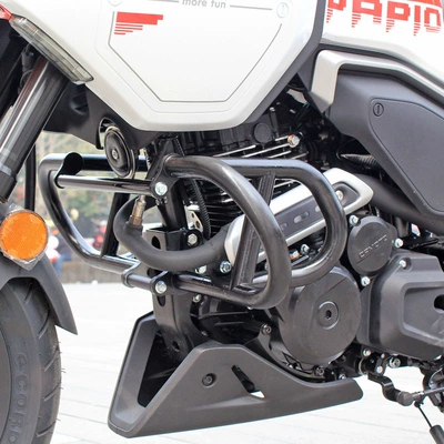 surrounded by competitive bumper, Motorcycle bumper - black-matte-reinforced-bumper