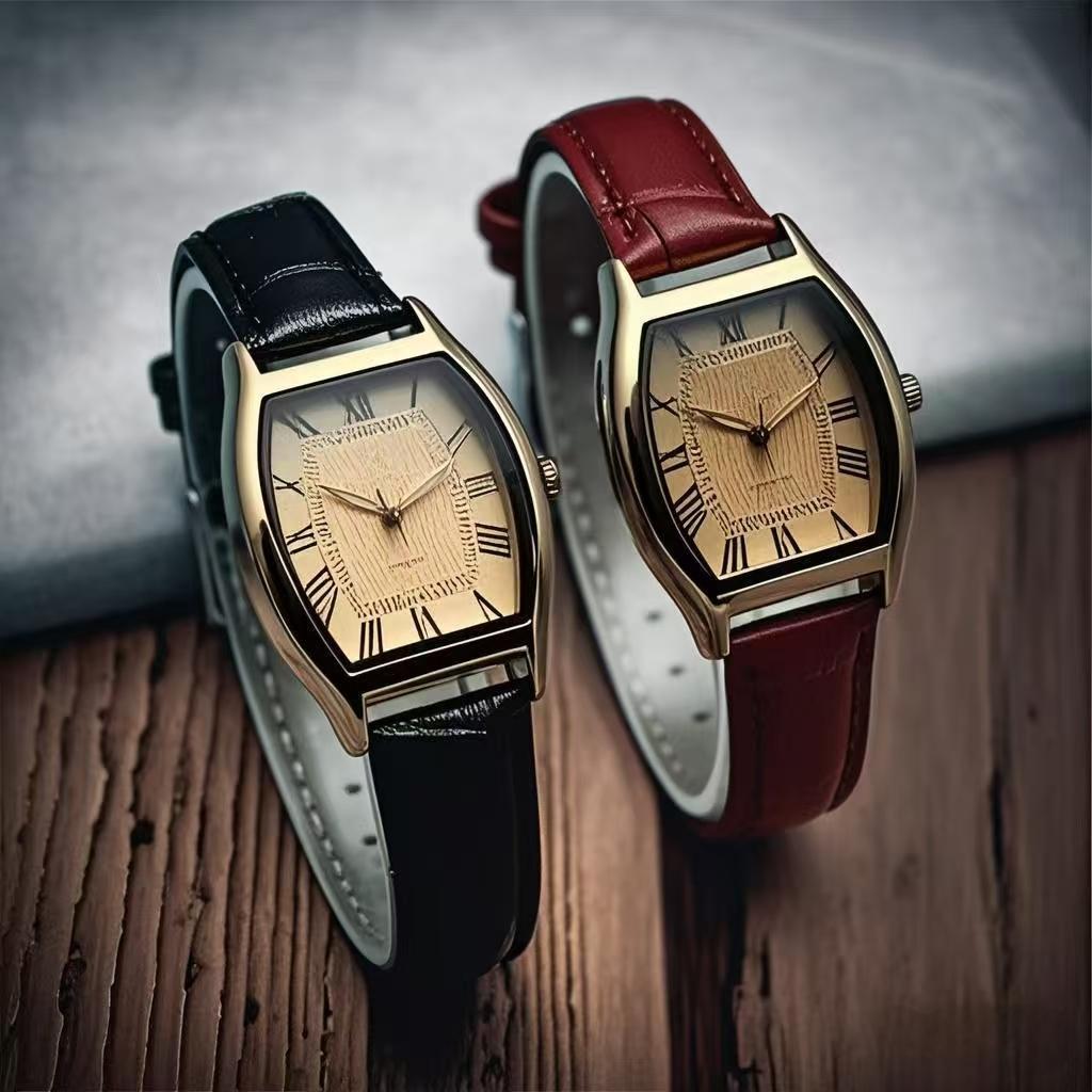 Women's Watch High-class Wine Barrel-shaped Women's Watch Simple Quartz Watch Square Women's Watch Popular Live Watch Wholesale
