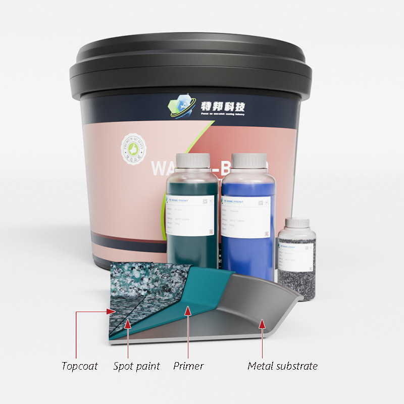 蓝色花岗岩水性特氟龙涂料耐高温更强耐磨不粘涂料易清洁粗糙表面