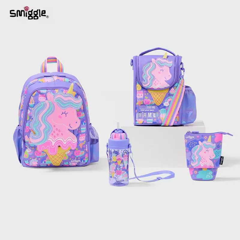 Mochila australiana smiggle escolares, mochila de hombro mediana y grande, mochila ultraligera de dibujos animados, mochila de hombro.