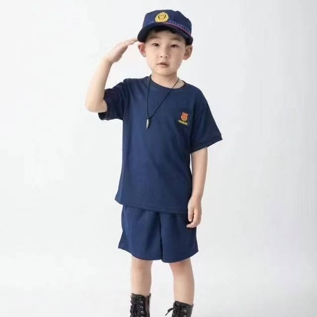 夏季儿童短袖体能服速干透气短袖短裤套装幼儿园户外夏令营演出服