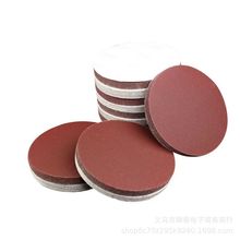 彩盒装植绒红砂抛光打磨背绒砂纸 自粘干磨砂纸沙纸圆盘砂纸批发