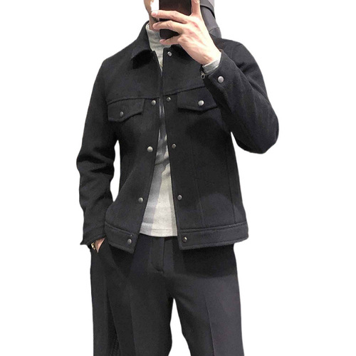 Korean-style Men's Jacket, Slim-Fit Outerwear for Fall/Winter 2025 – Thickened Workwear Casual Men's Top