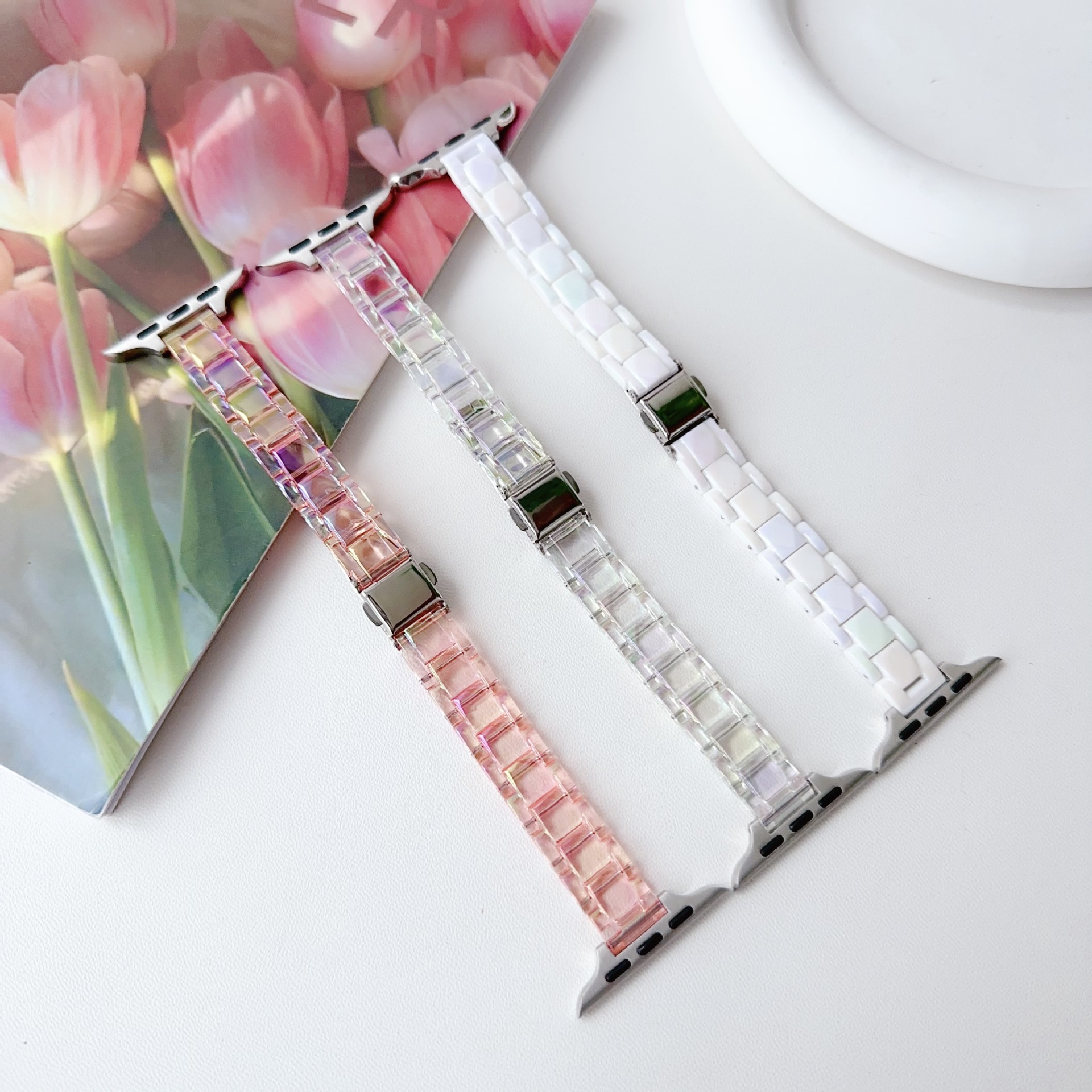 For Apple Samsung Millet Colorful Strap 12MM Slim Strap 14MM Laser Strap 18MM Three Strap