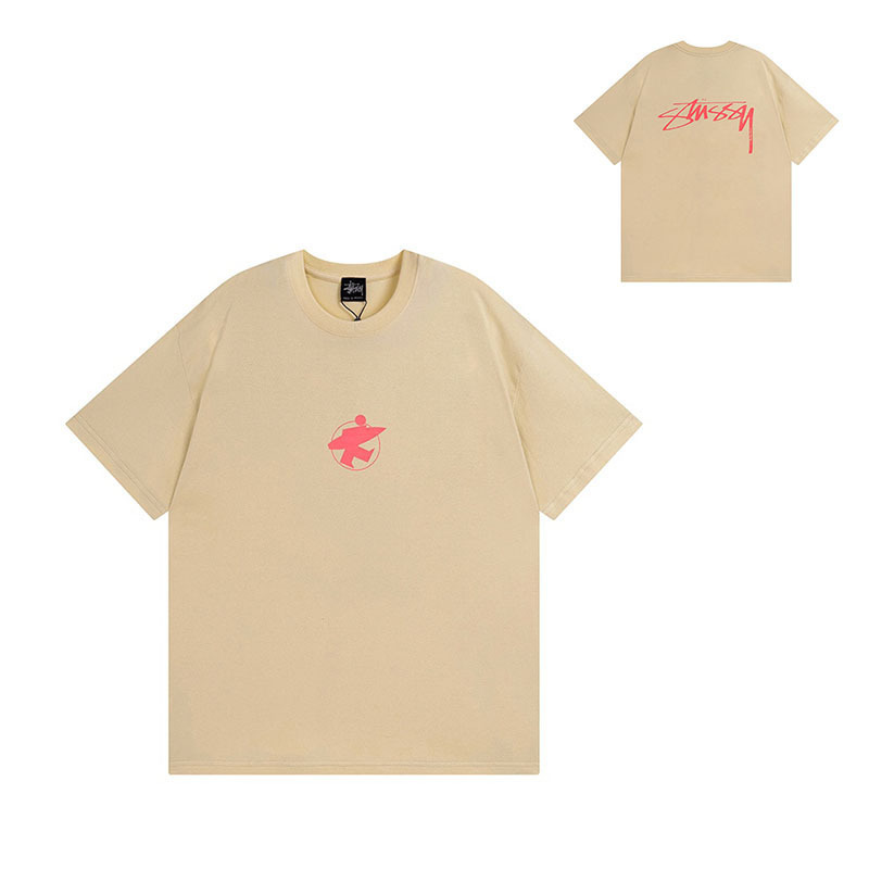 国境を越えた卸売りstyスチュアート黒8クラシック24ss半袖純綿夏ゆるいtシャツ男女同金|undefined