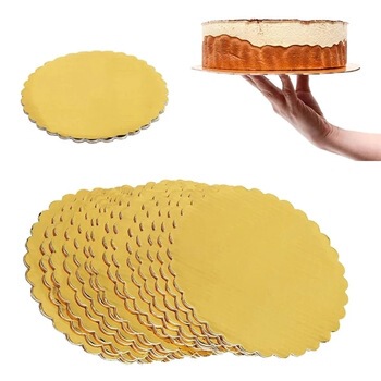 Circular cake board 6-8 inch white paper food packaging tray corrugated circular cake base