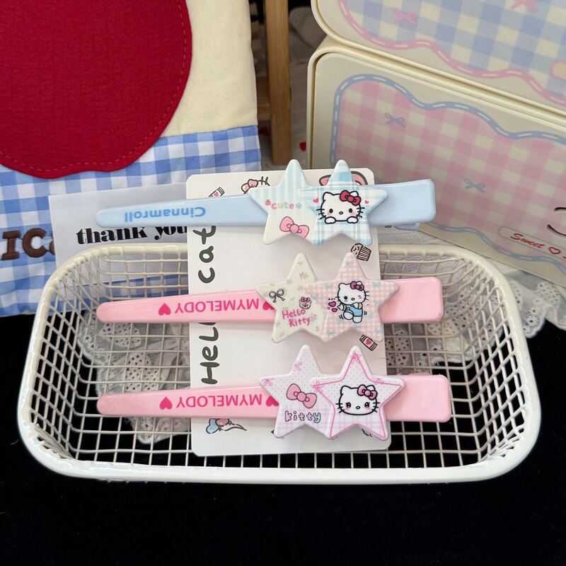 High-quality, cream-pink star-shaped cat hair clips, large size, fun, soft, cute, and perfect for girls' bangs High-quality, cream-pink star-shaped cat hair clips, large size, fun, soft, cute, and perfect for girls' bangs