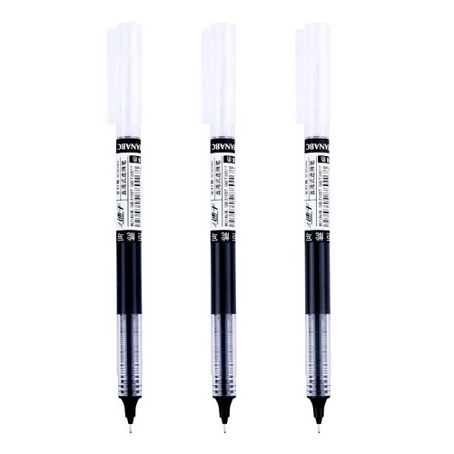 Juyang Refillable Dry-erase Rollerball Pen with Needle Tube for Students, Large Capacity, Black, 0.5mm Neutral Pen
