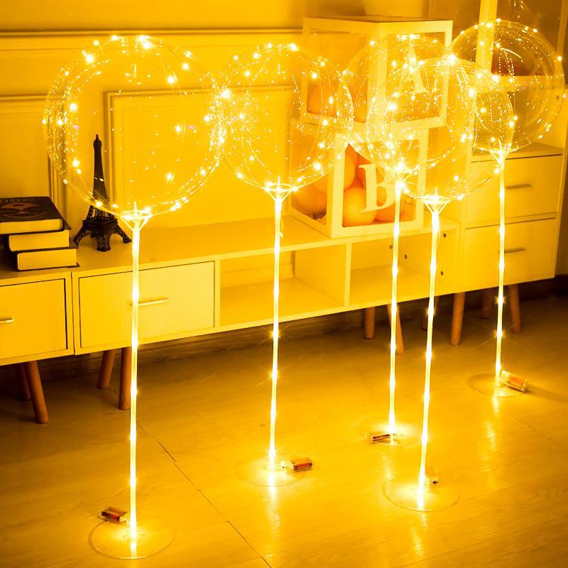 2024 New Night Market Street Promotion Fire Transparent Light-Up Glitter Ball Birthday Love Confession Romantic Stall Display