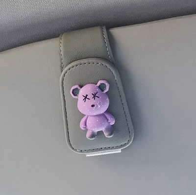 Multimediya və saxlama aksesuarları – Card and Receipt Holder - gray-purple-xx-bear