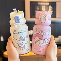 正版三丽鸥家族一杯双饮保温杯书包侧兜携带方便锁设计水杯