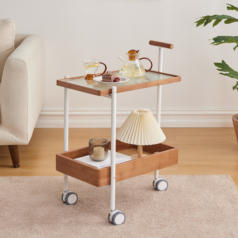 Portátil sofá lateral varios Internet celebridad carro pequeña mesa de café ins estilo balcón té haciendo ratán almacenamiento rack Nuevo