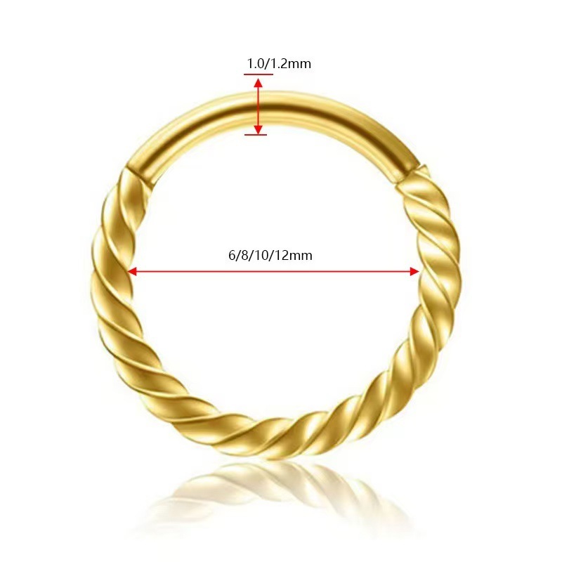 Piercing Nasenring Aus Edelstahl Körperschmuck Elegantes Design_voghion.com