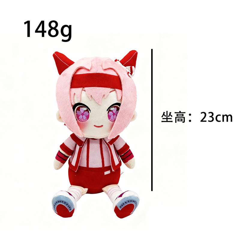 跨境新款Pretty Derby Tokai Teio Chibi Plush赛马娘毛绒玩具|undefined