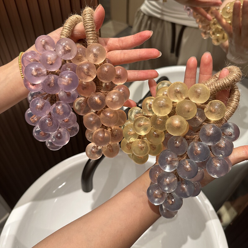 跨境水晶葡萄香皂葡萄串手工皂精油皂洗澡洗手持久留香仿水果肥皂|undefined