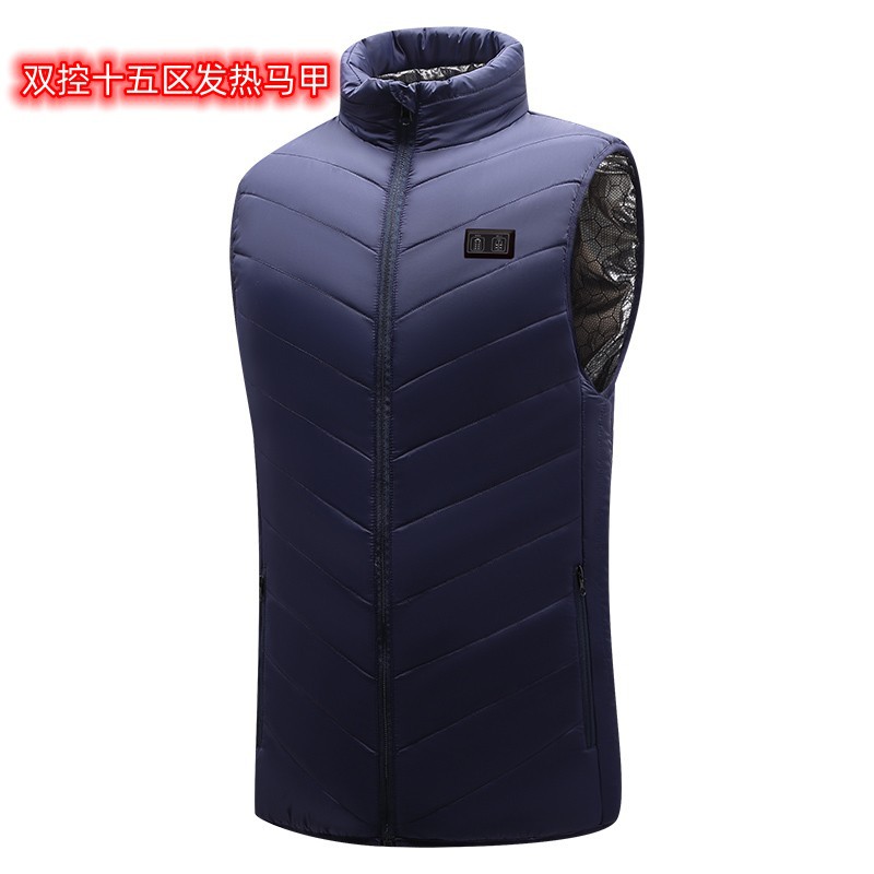 Chaleco de calefacción inteligente 2 a 15 distrito invierno cálido ropa de calefacción USB chaleco eléctrico ventas directas de la fábrica