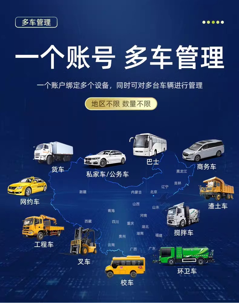 Beijing Smart Freight Platform Docking GPS Locator Truck Use Positioning Track Playback Fleet Management