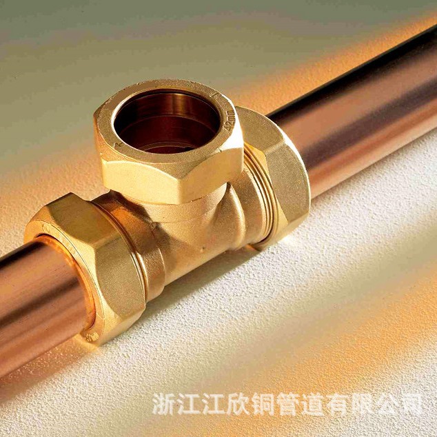 Tarjeta de latón manga codo directo tee accesorios de tubería de cobre de alta calidad resistente a la presión de latón