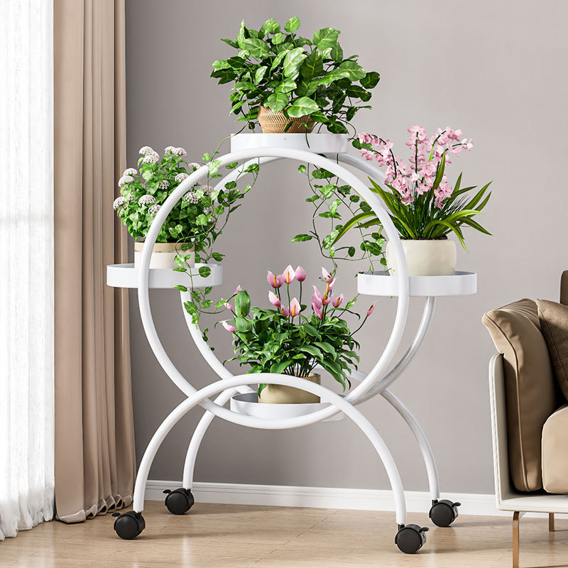 升级白色-加粗加厚4盆【送万向轮】✓☆