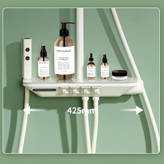 Xiaohongshu Internet celebrity cream piano key atmosphere lamp large shower head set digital display glass shelf booster 