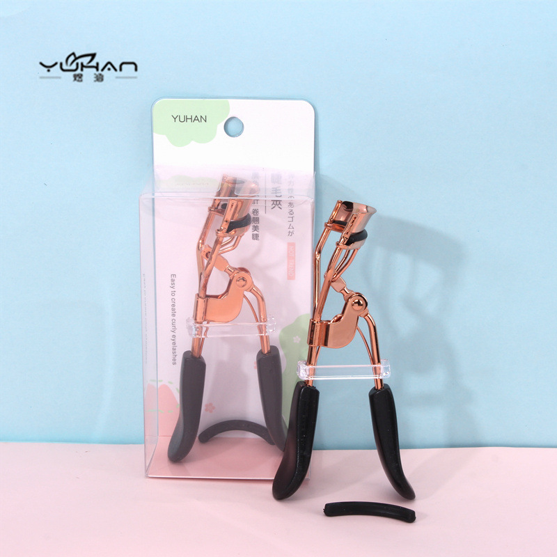Golden curling eyelash curler contains rose solar-powered