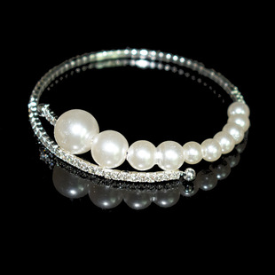 Women's golden silver women's bracelet from pearl