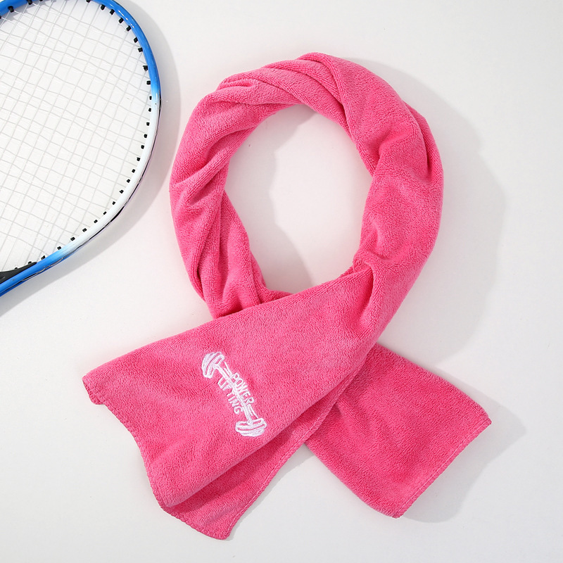 初悦ブランドジムスポーツタオル 女性用 刺繍ロゴ入り 柔らかく吸水性があり速乾性 ランニングや旅行用 汗拭きタオル|undefined
