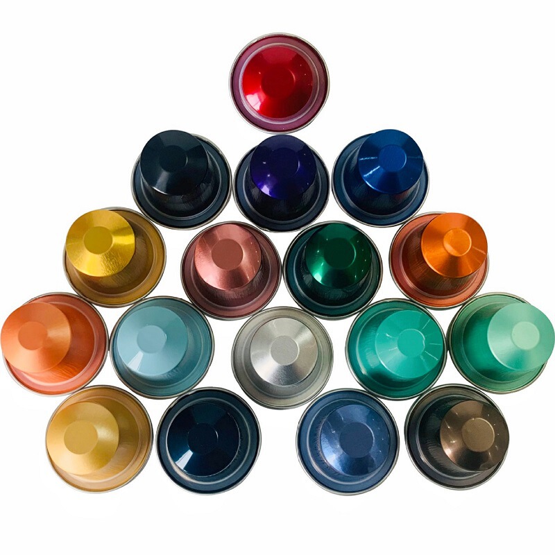 For Nespresso Xiaomi coffee machine disposable aluminum coffee capsule shell with self-adhesive sticker