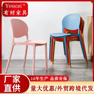 定制餐椅商用家用厂家批发塑料椅子洽谈书桌椅凳子靠背网红化妆椅