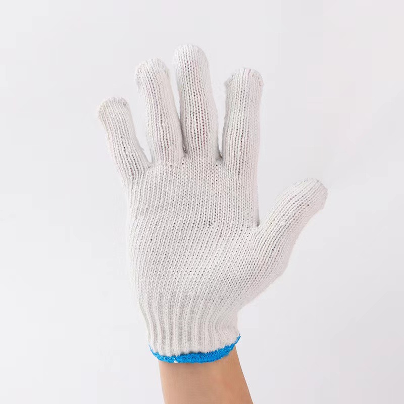 Hilo de algodón, guantes de hilo de látex guantes generales de protección laboral al por mayor