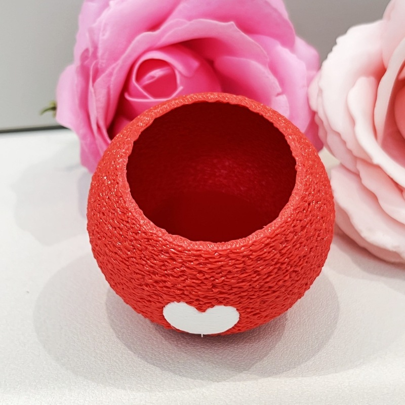 3D プリントミニ多肉植物植木鉢愛パターンバルコニー盆栽家の装飾デスクトップ装飾品恋人のギフト|undefined
