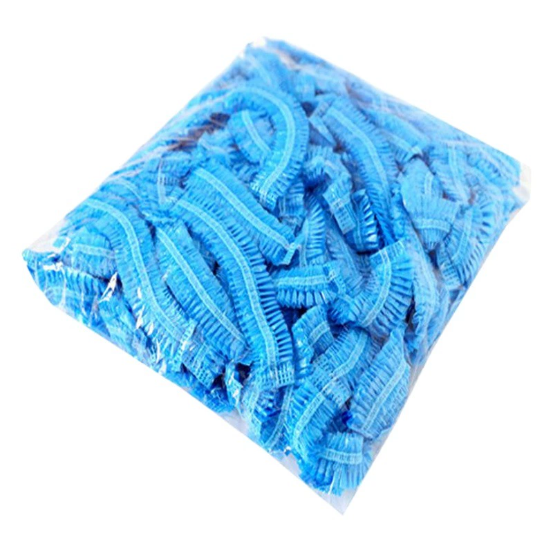 Одноразовая пластиковая шапочка для душа Утолщенная Пылезащитная краска для волос Обложка для головы Полоска Водонепроницаемая Цветная Пластиковая шапка