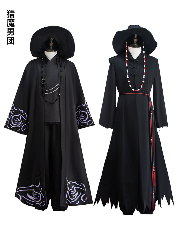 kpop猎魔女团cos服秦宇沙加男孩恶魔男团cosplay服同款舞台服全套|undefined
