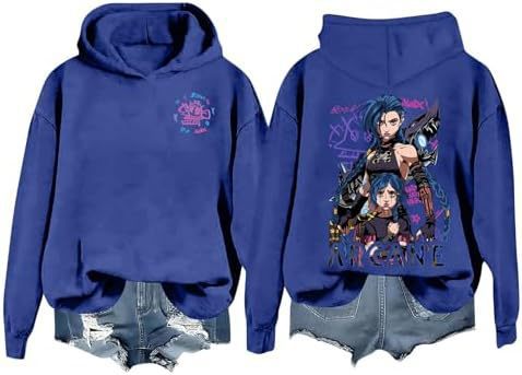DLDXJQTPL Jinx Was Here Women Hoodie Jinx Arcane Figure