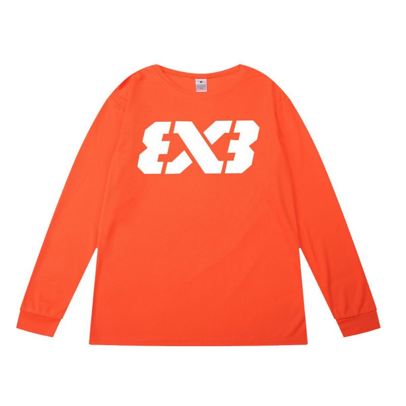 속건 3 개 × 3 개 오렌지 긴소매 (화이트 라벨)