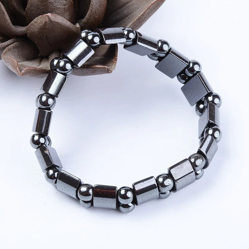 Pulsera magnética elástica con cuentas simples popular de Amazon, pulsera de cuentas negras para parejas, éxito de ventas en Europa y América image 3