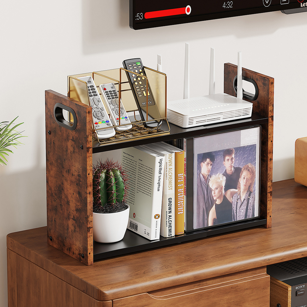 Iron storage rack desktop small bookshelf office bedroom living room retractable storage rack kitchen storage rack