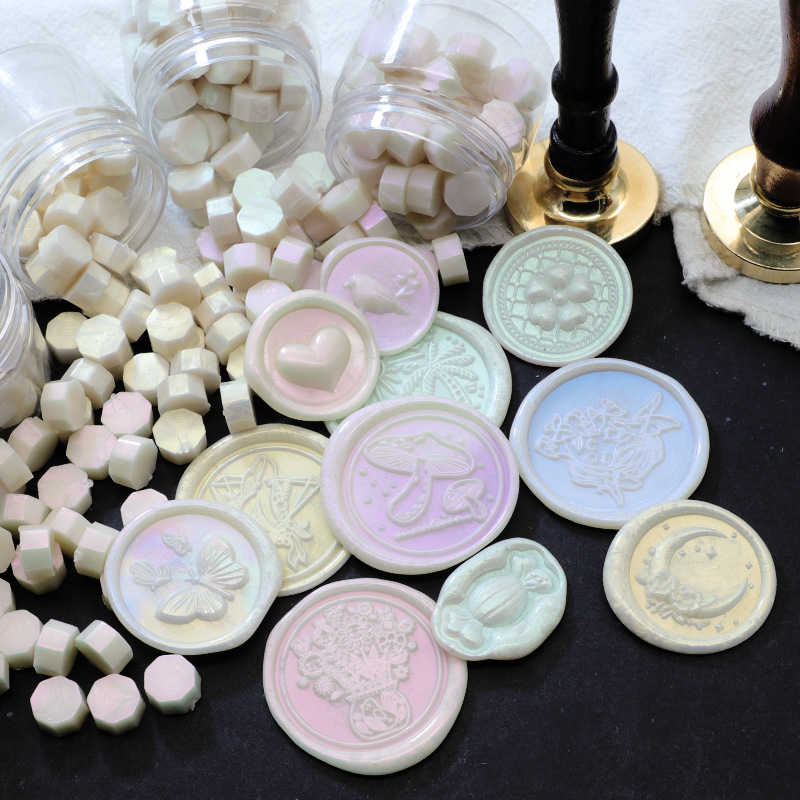 Yaqi octagonal fire paint seal wax particles small bag sealing wax particles 100 sealing wax 130 colors