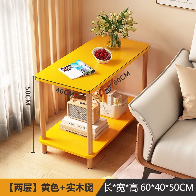 Sofá de mesa de té sala de estar pequeño gabinete de mesa de cabecera móvil gabinete de mesa lateral simple alquiler de mesa cuadrada