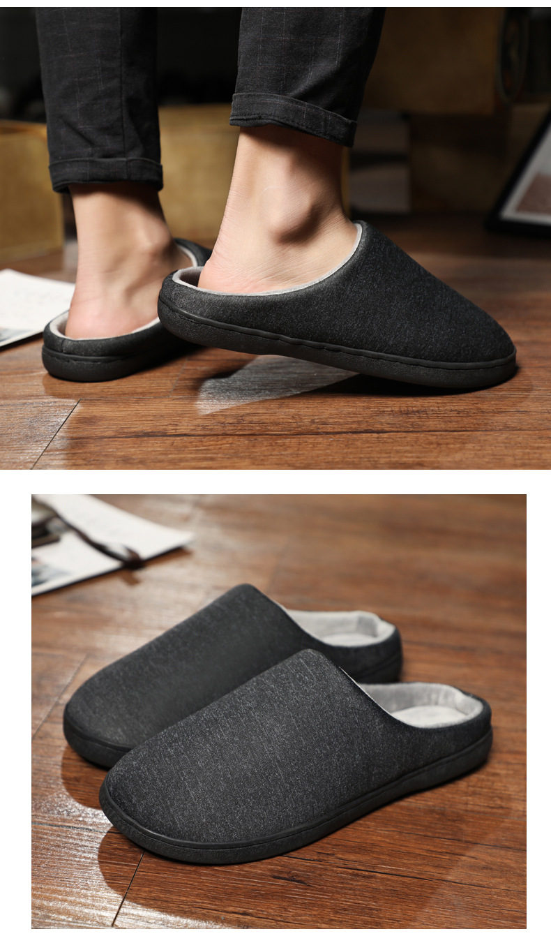 Unisex Casual Solid Color Round Toe Cotton Slippers display picture 1