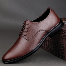 男鞋2025年夏季新款男士英伦风增高系带正式场合商务应酬西装皮鞋