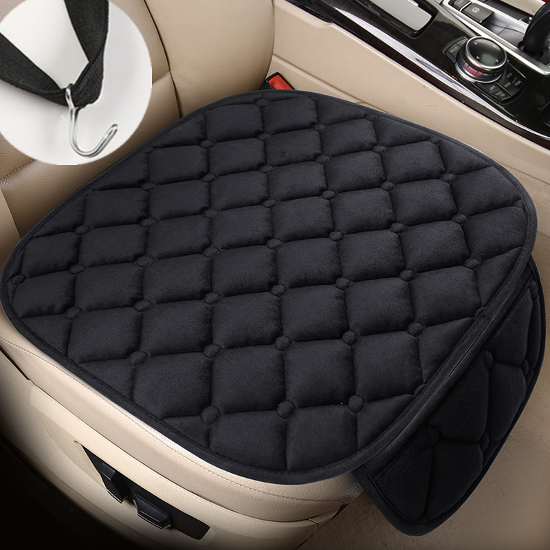 Seat cushion, seat cover | Lingxing Set, Diamond Pattern - velvet-classic-black-single-piece-with-pocket-and-hook