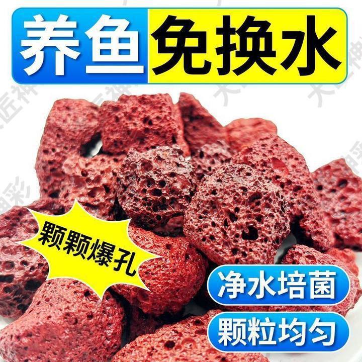 火山石鱼缸水族造景垫底砂古法养鱼材料大块过滤石火山岩颗粒一件