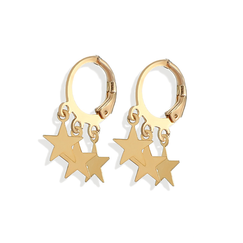 Fashion Star Alloy Plating Women's Drop Earrings 1 Pair display picture 3