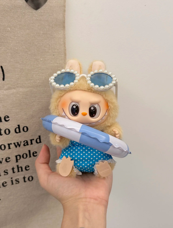 ラブブ labubu ビニール コカ・コーラ ベビー服 第一世代、第二世代、第三世代 17cm 夏用 座り立ちオーバーオールスーツ|undefined