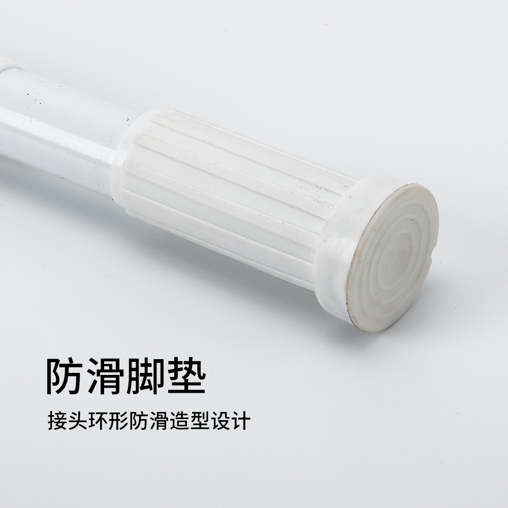 Cortina de ducha de baño paja de hierro + plástico retráctil ropa Polo poste de la cortina de la ropa del dormitorio Polo telescópica barra de la Cortina de ducha